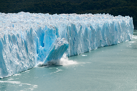 Derretimiento de glaciares en los Alpes.